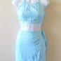 Bohemian Embroidered Sexy Halter Top and Cover up Wrap Skirt Set - XS & S