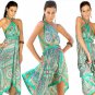 2D102 - White Versatile Silk Multi Wear Scarf Long Maxi Dress, Skirt, Maternity