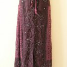 GS55 Gothic Hippie Gypsy Bohemian Renaissance Heavily Embroidered Long Skirt - M