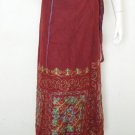 Gothic Hippie Gypsy Bohemian Heavily Embroidered Long Maxi Wrap Skirt Gothic Hippie Gypsy Bohemian Heavily Embroidered Long Maxi Wrap Skirt