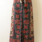 G153 Gothic Hippie Gypsy Bohemian Renaissance Heavily Embroidered Long Skirt - L