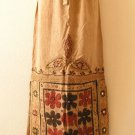 G120 Gothic Hippie Gypsy Bohemian Renaissance Heavily Embroidered Long Skirt - L