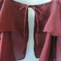Maroon Boho Hippie Gypsy Bohemian Embroidered Layered Ruffle Blouse Top - XS