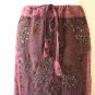 Gothic Hippie Gypsy Bohemian Renaissance Heavily Embroidered Long Skirt - M