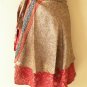 S103 Reversible Vintage Silk Magic 22" Mini Wrap Skirt Halter Tube Top + DVD