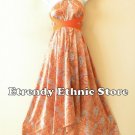 1D94 - Orange Versatile Silk Multi Wear Scarf Long Maxi Halter Dress Maternity 1D94 - Orange Versatile Silk Multi Wear Scarf Long Maxi Halter Dress Maternity