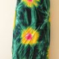 Tie Dye Green Beachwear Wrap Around Sarong Pareo Dress or Coverup Skirt
