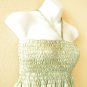 TL112 Bohemian Vintage Halter Tube Smock Maxi Broomstick Dress - XS to XL