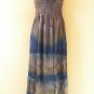 TL110 Women Summer Vintage Halter Tube Smock Maxi Broomstick Dress - XS to XL