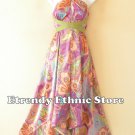 1D114Violet Versatile Paisley Silk Multi Scarf Women Maxi Halter Dress Maternity 1D114Violet Versatile Paisley Silk Multi Scarf Women Maxi Halter Dress Maternity