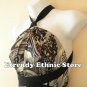 1D117 - Versatile Gray Swirl Silk Multi Scarf Women Maxi Halter Dress Maternity