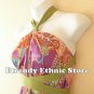 1D114Violet Versatile Paisley Silk Multi Scarf Women Maxi Halter Dress Maternity