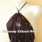 2D108 - Plum Versatile Silk Multi Scarf Women Maxi Long Dress, Skirt Maternity