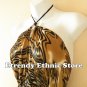 2D114 - Bronze Versatile Silk Multi Scarf Women Maxi Long Dress, Skirt Maternity