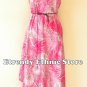 2D106 - Pink Versatile Silk Peacock Wear Scarf Women Maxi Dress Skirt, Maternity