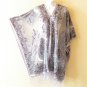 Chiffon Women Sheer Poncho Tunic Scarf / Top / Cover up with Lace Fringes - Free