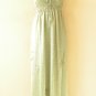 TL112 Bohemian Strapless Boho Halter Tube Smock Maxi Broomstick Dress - XS to XL