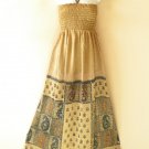 TL89 Beaded Embroidered Boho Halter Tube Smock Maxi Broomstick Dress - XS to XL TL89 Beaded Embroidered Boho Halter Tube Smock Maxi Broomstick Dress - XS to XL