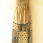 TL89 Beaded Embroidered Boho Halter Tube Smock Maxi Broomstick Dress - XS to XL