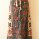 G138 Gothic Hippie Gypsy Bohemian Renaissance Heavily Embroidered Long Skirt - L