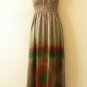 TL50 Bohemian Cocktail Silk Halter Tube Smock Maxi Broomstick Dress - XS to XL