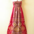 TL56 Women One Size Silk Halter Tube Smock Maxi Broomstick Hippie Dress XS to XL TL56 Women One Size Silk Halter Tube Smock Maxi Broomstick Hippie Dress XS to XL
