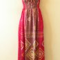 TL56 Women One Size Silk Halter Tube Smock Maxi Broomstick Hippie Dress XS to XL