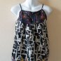 Blue Boho Women Hippie Embroidered Sexy Top Blouse - S & M