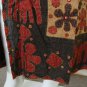 G11 Women Gothic Hippie Straight Patchwork Embroidered Bohemian Long Skirt - XL
