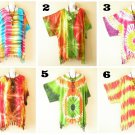 KG5 Tie Dye Batik Kaftan Kimono Poncho Dolman Hippie Blouse Top 1X, 2X, 3X, 4X