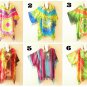 Tie Dye Batik Plus Kaftan Kimono Poncho Fringes Hippie Blouse Top 2X, 3X, 4X, 5X