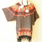 KB664 Paisley One Size Women Kaftan Poncho Kimono Tunic Blouse Top - M L, XL, 1X KB664 Paisley One Size Women Kaftan Poncho Kimono Tunic Blouse Top - M L, XL, 1X