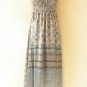 TL118 Women Summer Strapless Halter Tube Smock Maxi Broomstick Dress - XS to XL