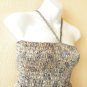 TL118 Women Summer Strapless Halter Tube Smock Maxi Broomstick Dress - XS to XL