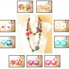 N9 Chunky Hawaiian Luau Party Ethnic Wooden Crafted Chains Lei Necklace Flowers N9 Chunky Hawaiian Luau Party Ethnic Wooden Crafted Chains Lei Necklace Flowers