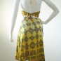 Two Piece Women Boho Tie & Dye Halter Sexy Summer Top & Wrap Skirt Suit Set - S