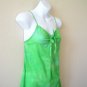 Green Hippie Gypsy Tunic Women Summer Bohemian Boho Tie dye Sexy Blouse Top - XS
