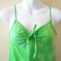 Green Hippie Gypsy Tunic Women Summer Bohemian Boho Tie dye Sexy Blouse Top - XS