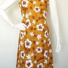 Hibiscus Batik Floral Spaghetti Strap Block Printed Cute Cotton Sundress - S