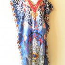 Women Kaftan Abaya Viscose Batwing Empire Waist Maxi Dress EL88 - XL, 1X & 2X