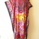 Maxi Floral Paisley Kaftan Plus Viscose Batwing Caftan Dress KD158 - XL,1X & 2X