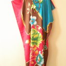 Batik Floral Plus Size Caftan Kaftan Tunic Hippy Dress KD81 - L, XL, 1X & 2X Batik Floral Plus Size Caftan Kaftan Tunic Hippy Dress KD81 - L, XL, 1X & 2X