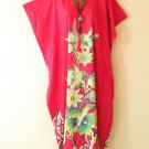 Red Batik Floral Plus Size Caftan Abaya Tunic Hippy Dress KD56- L, XL, 1X & 2X Red Batik Floral Plus Size Caftan Abaya Tunic Hippy Dress KD56- L, XL, 1X & 2X
