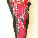 Red Batik Floral Plus Size Caftan Kaftan Tunic Hippy Maxi Dress - XL, 1X & 2X Red Batik Floral Plus Size Caftan Kaftan Tunic Hippy Maxi Dress - XL, 1X & 2X