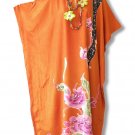 Orange Floral Plus Hand Painted Batik Kaftan Maternity Hippy Dress -1X, 2X & 3X Orange Floral Plus Hand Painted Batik Kaftan Maternity Hippy Dress -1X, 2X & 3X
