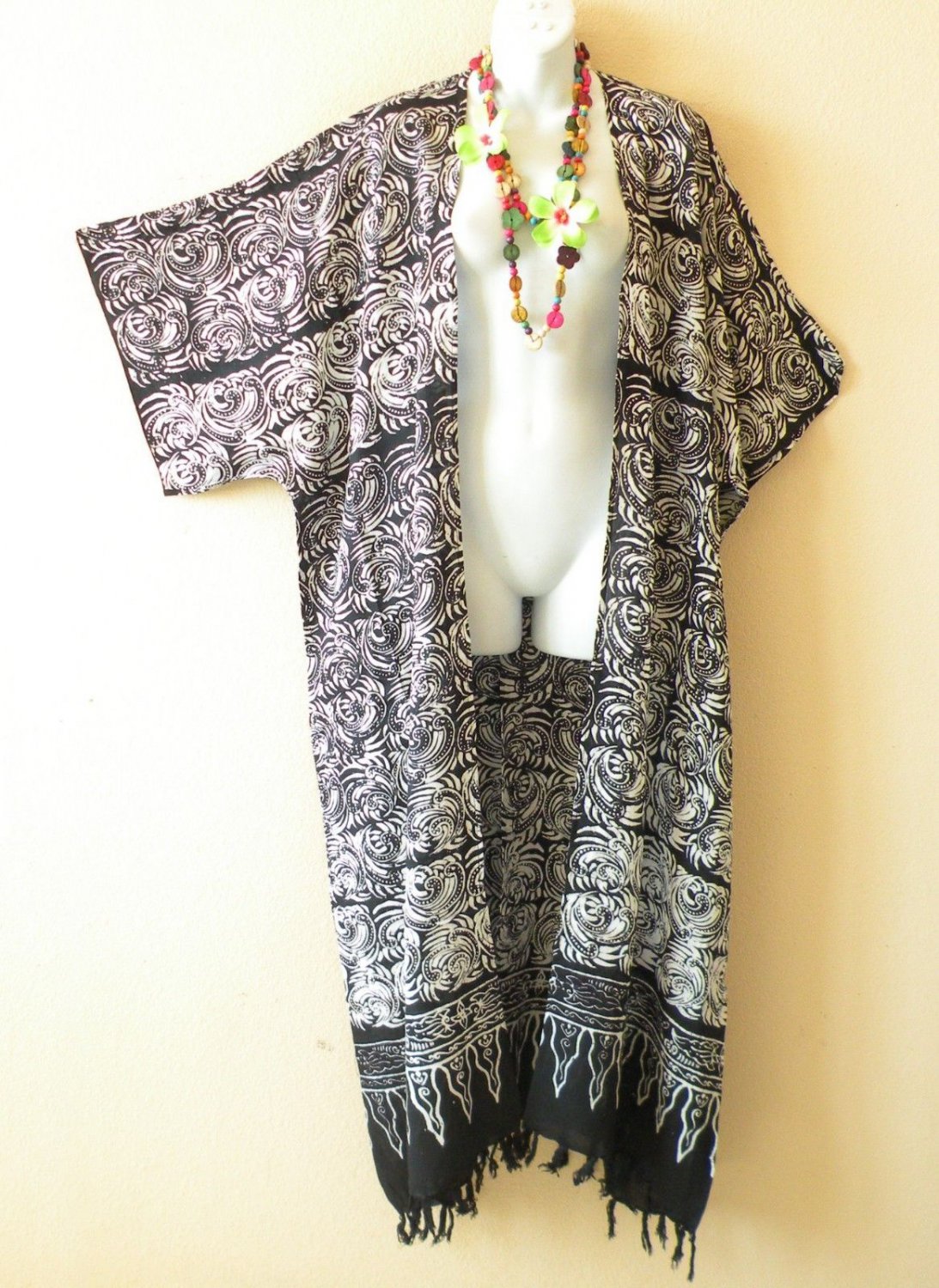 CD364 Hippy Abstract Batik  Cardigan  Duster Kaftan Kimono 