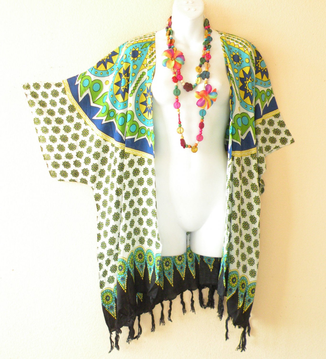 CB237 Batik  Cardigan  Duster Kimono  Sleeve Plus Jacket 