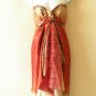L81 Vintage Silk Magic 34" Long Wrap Skirt Halter Summerwear Tube Maxi Dress