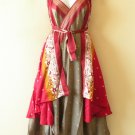 L58 Vintage Silk Magic 34" Long Wrap Skirt Halter Summerwear Tube Maxi Dress L58 Vintage Silk Magic 34" Long Wrap Skirt Halter Summerwear Tube Maxi Dress