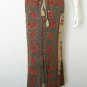 G18 Khaki Gothic Hippie Gypsy Patchwork Renaissance Embroidered Maxi Skirt - L